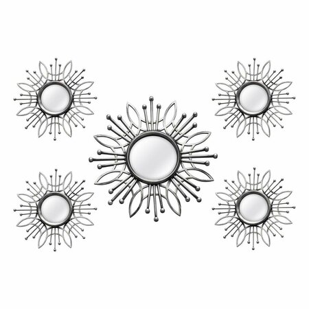 MADE-TO-ORDER Silver Burst Wall Mirror - 5 Piece MA2627117